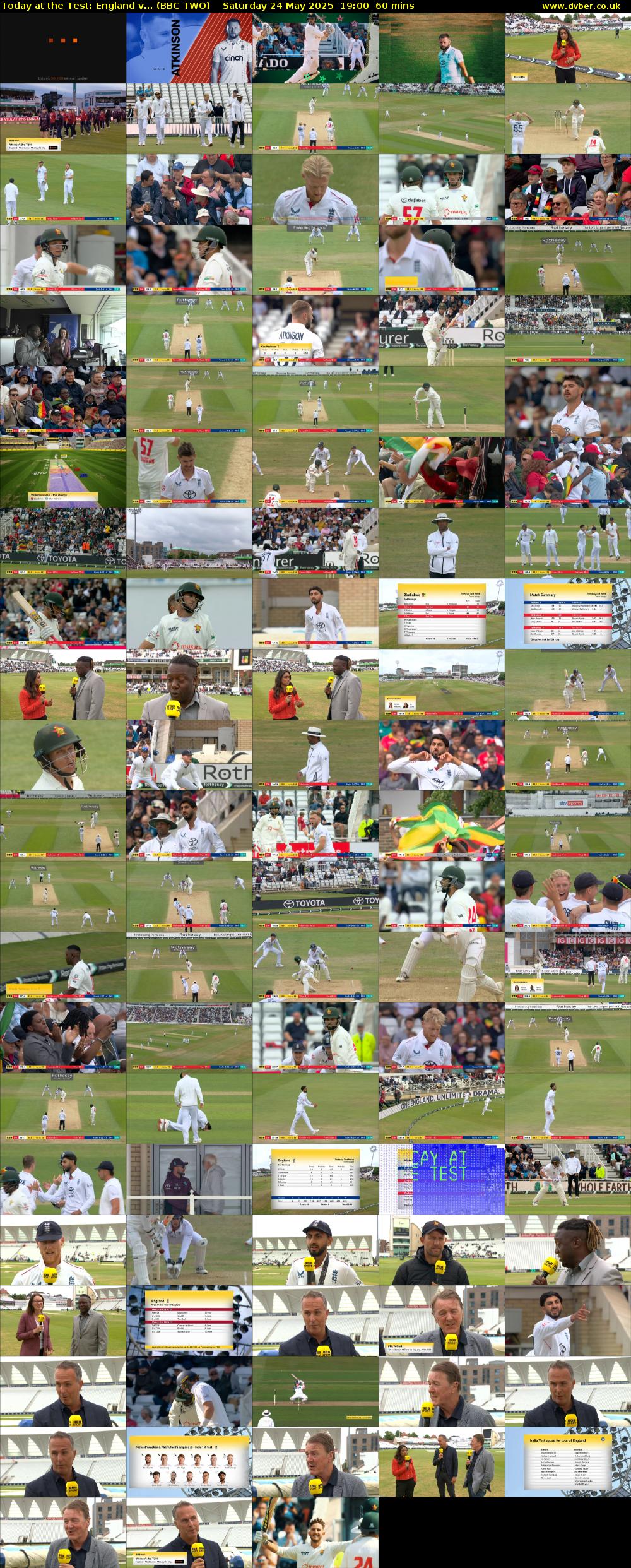 Today at the Test: England v... (BBC TWO) Saturday 24 May 2025 19:00 - 20:00