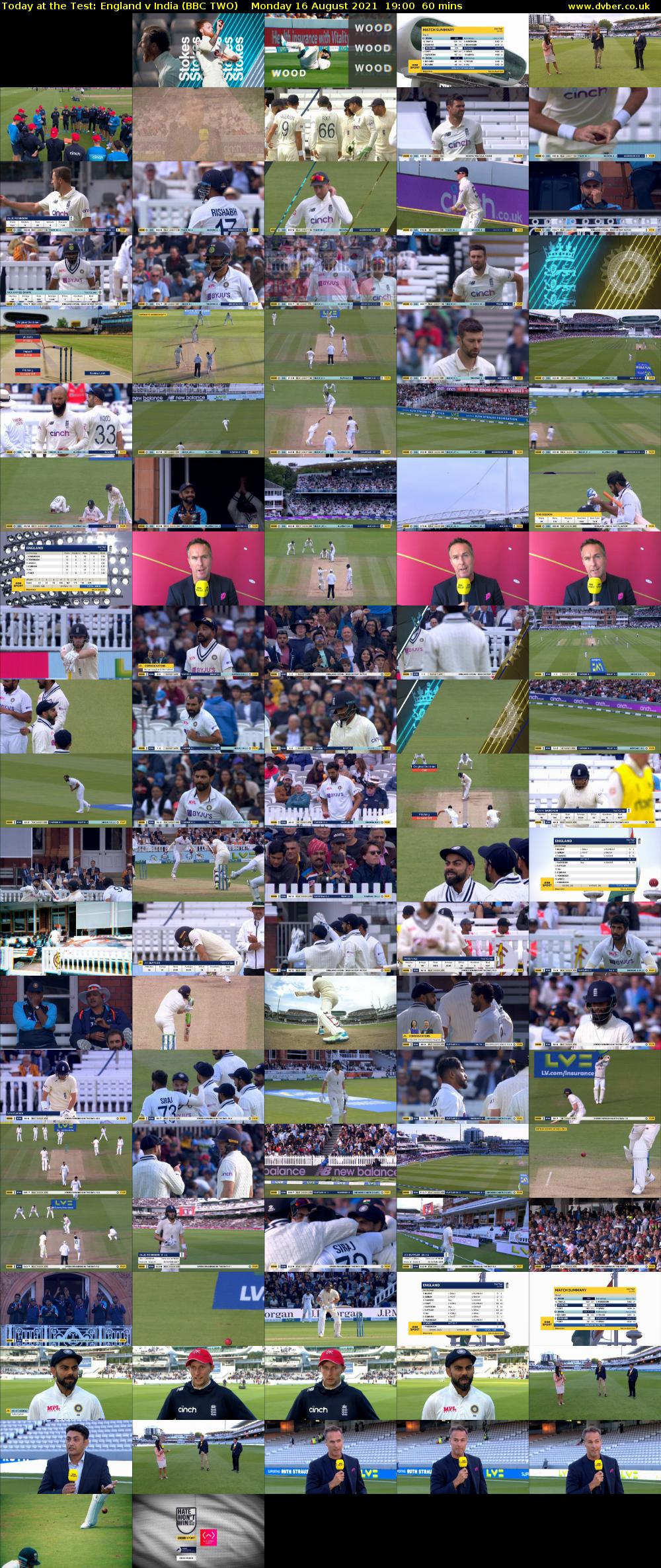 Today at the Test: England v India (BBC TWO) Monday 16 August 2021 19:00 - 20:00
