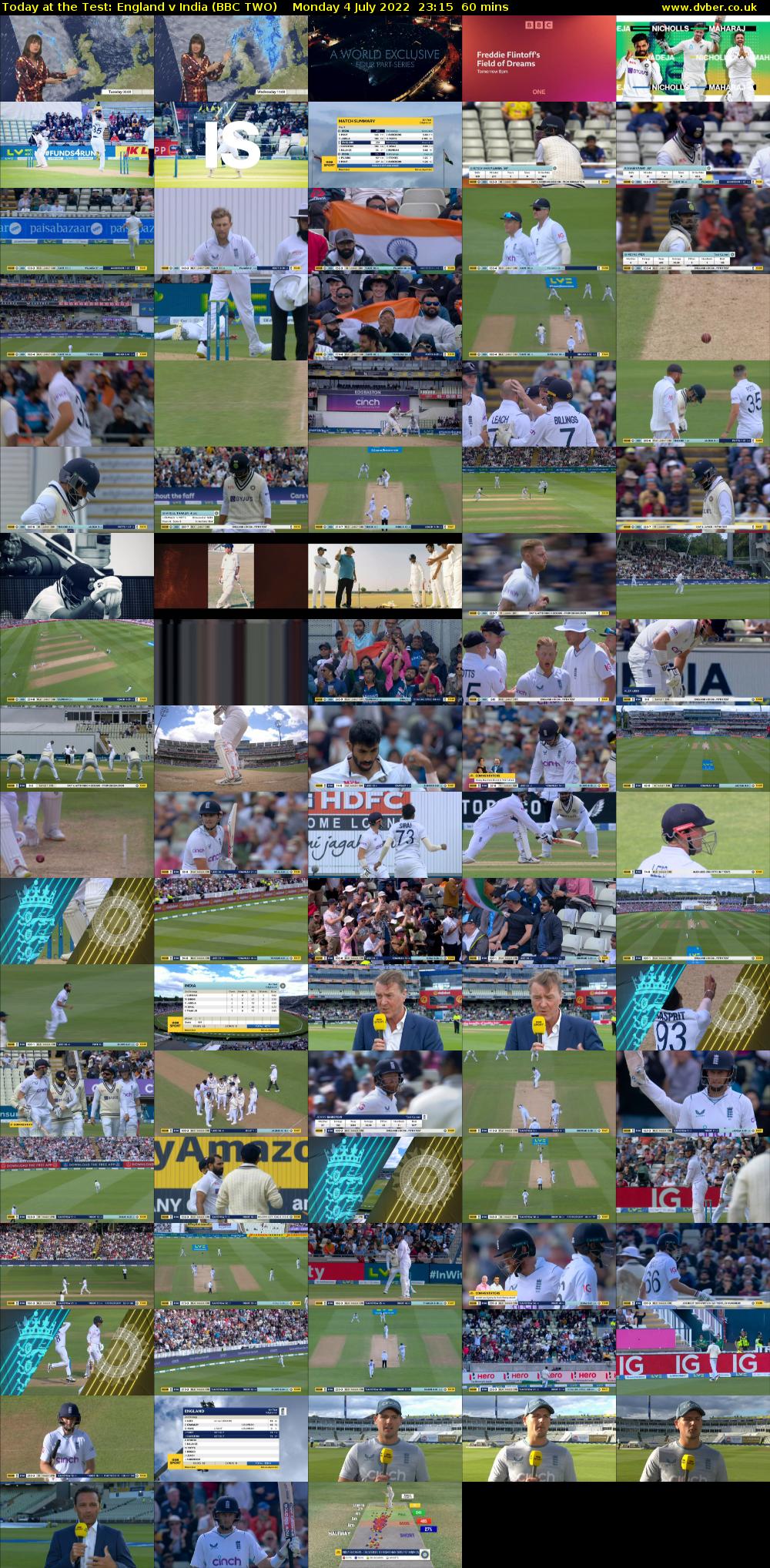 Today at the Test: England v India (BBC TWO) Monday 4 July 2022 23:15 - 00:15
