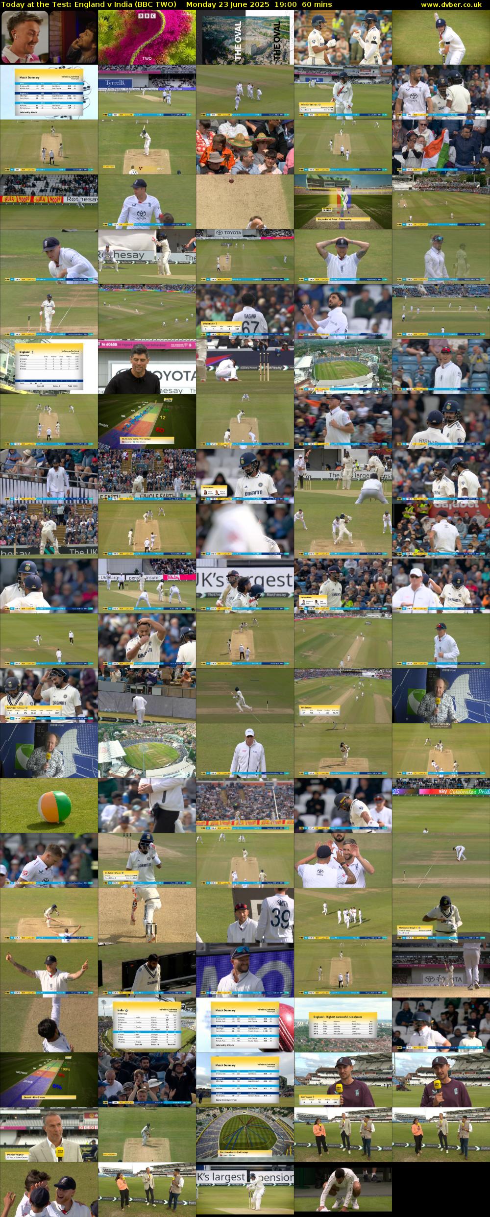 Today at the Test: England v India (BBC TWO) Monday 23 June 2025 19:00 - 20:00