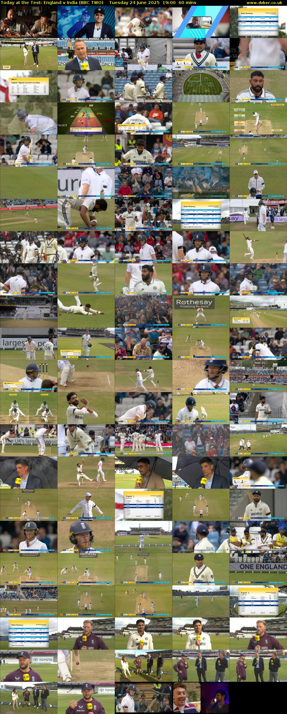 Today at the Test: England v India (BBC TWO) Tuesday 24 June 2025 19:00 - 20:00