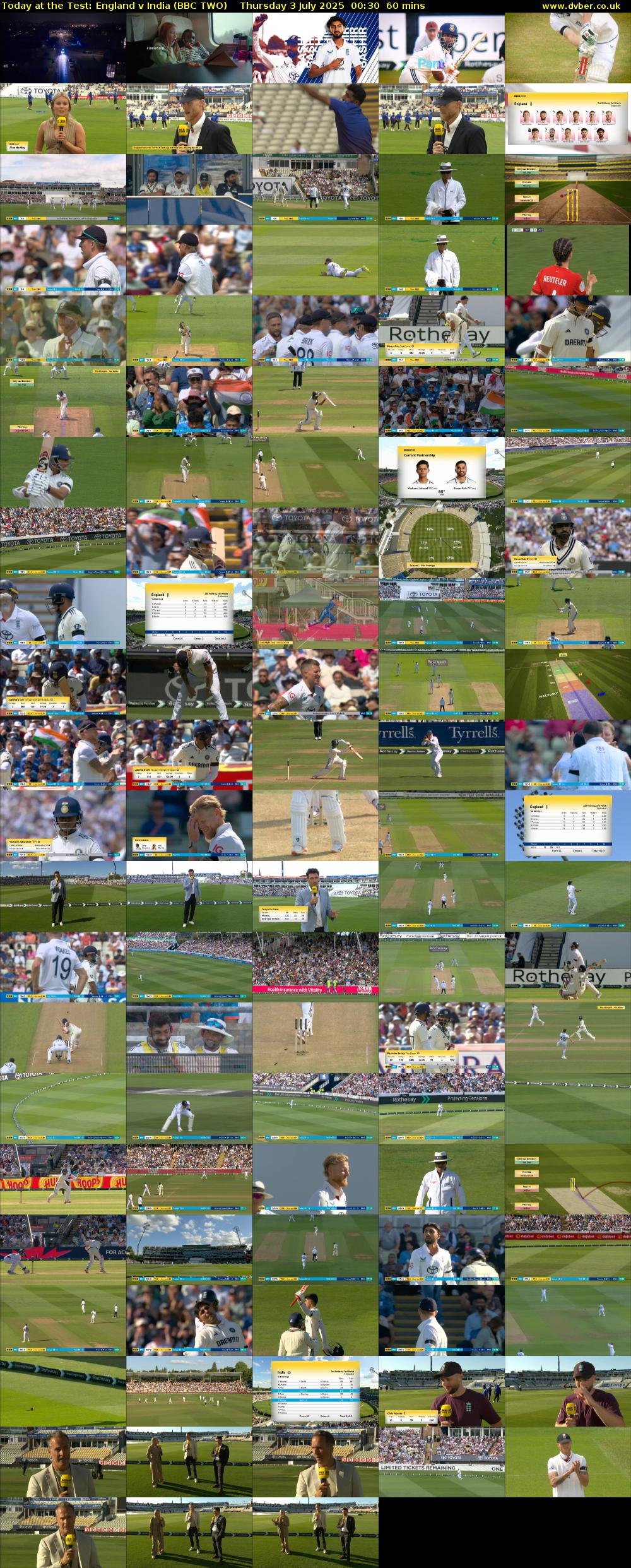 Today at the Test: England v India (BBC TWO) Thursday 3 July 2025 00:30 - 01:30