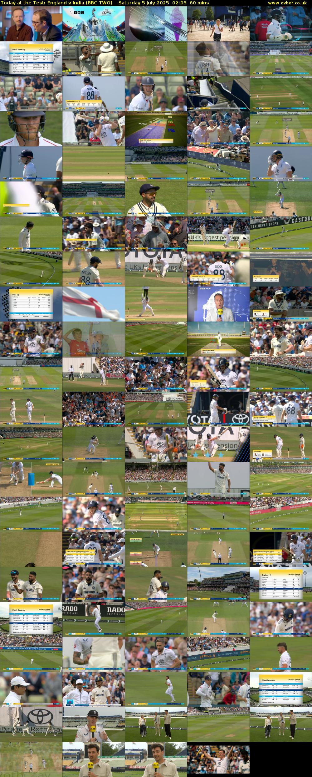 Today at the Test: England v India (BBC TWO) Saturday 5 July 2025 02:05 - 03:05