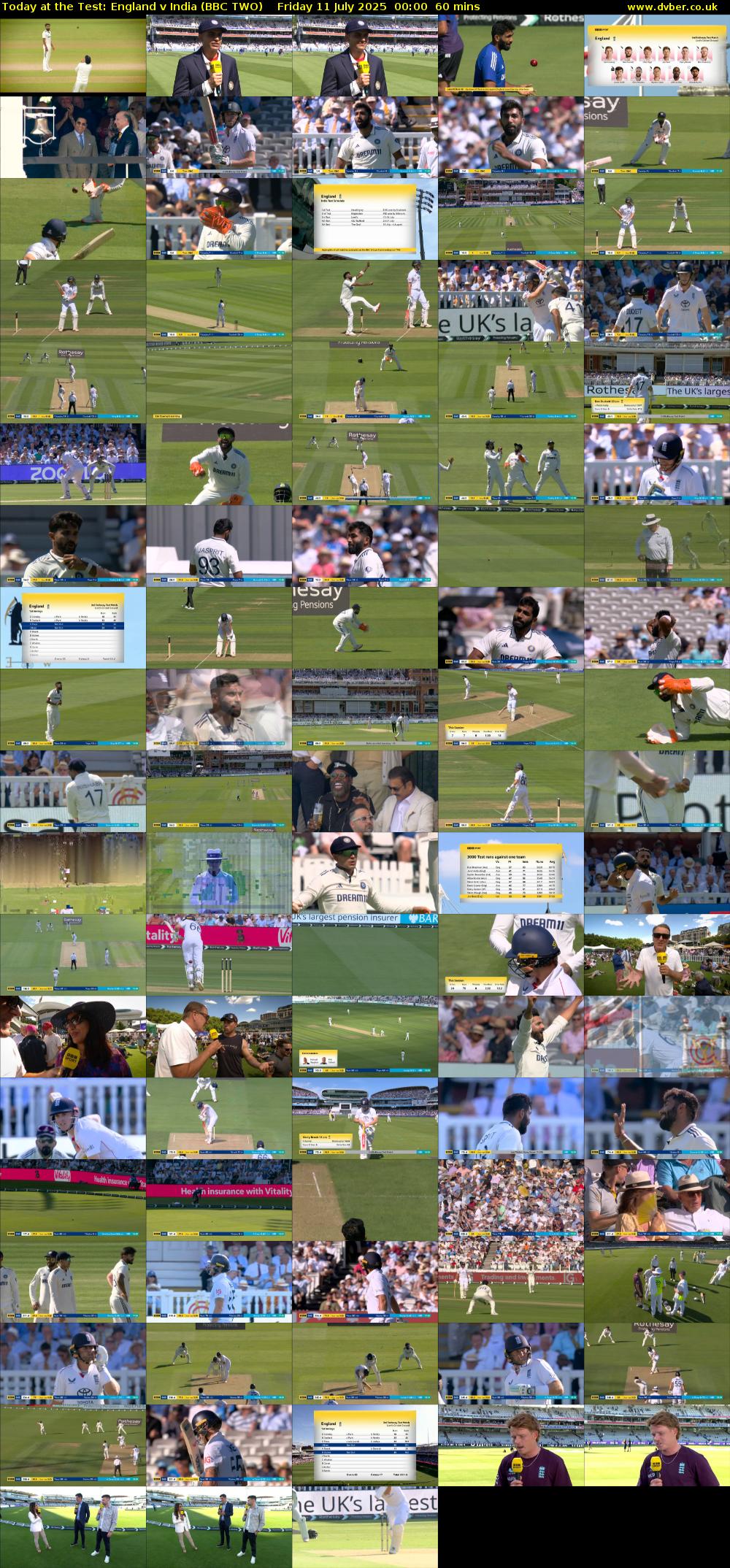Today at the Test: England v India (BBC TWO) Friday 11 July 2025 00:00 - 01:00