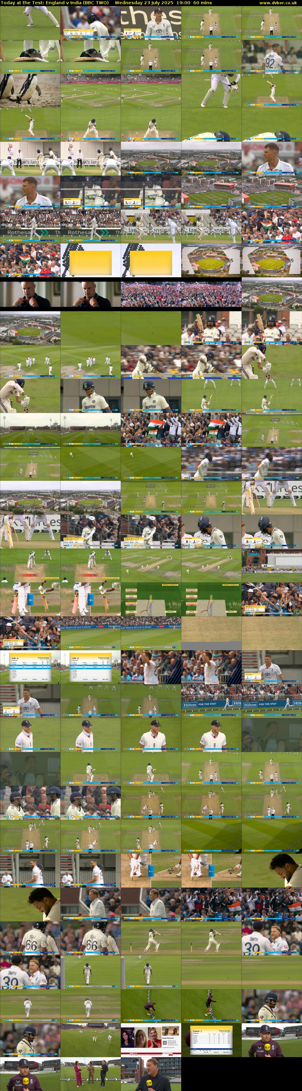 Today at the Test: England v India (BBC TWO) Wednesday 23 July 2025 19:00 - 20:00