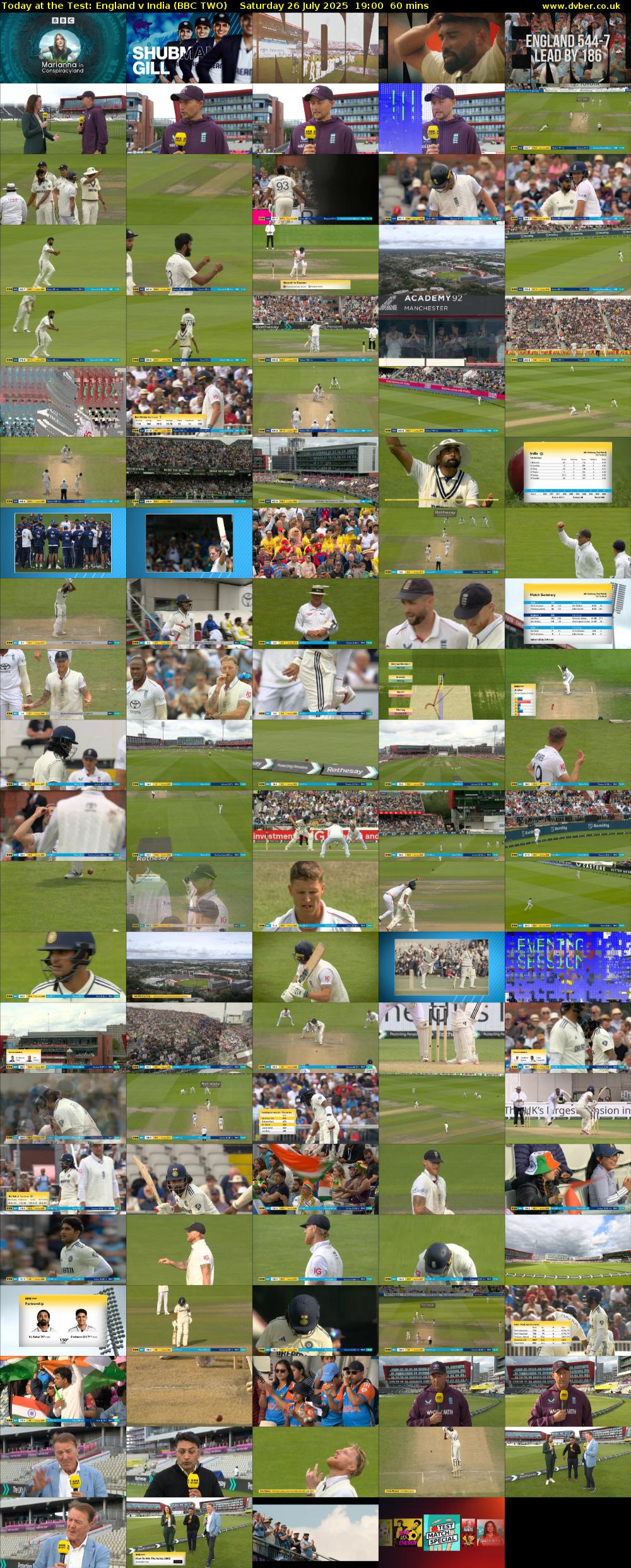 Today at the Test: England v India (BBC TWO) Saturday 26 July 2025 19:00 - 20:00