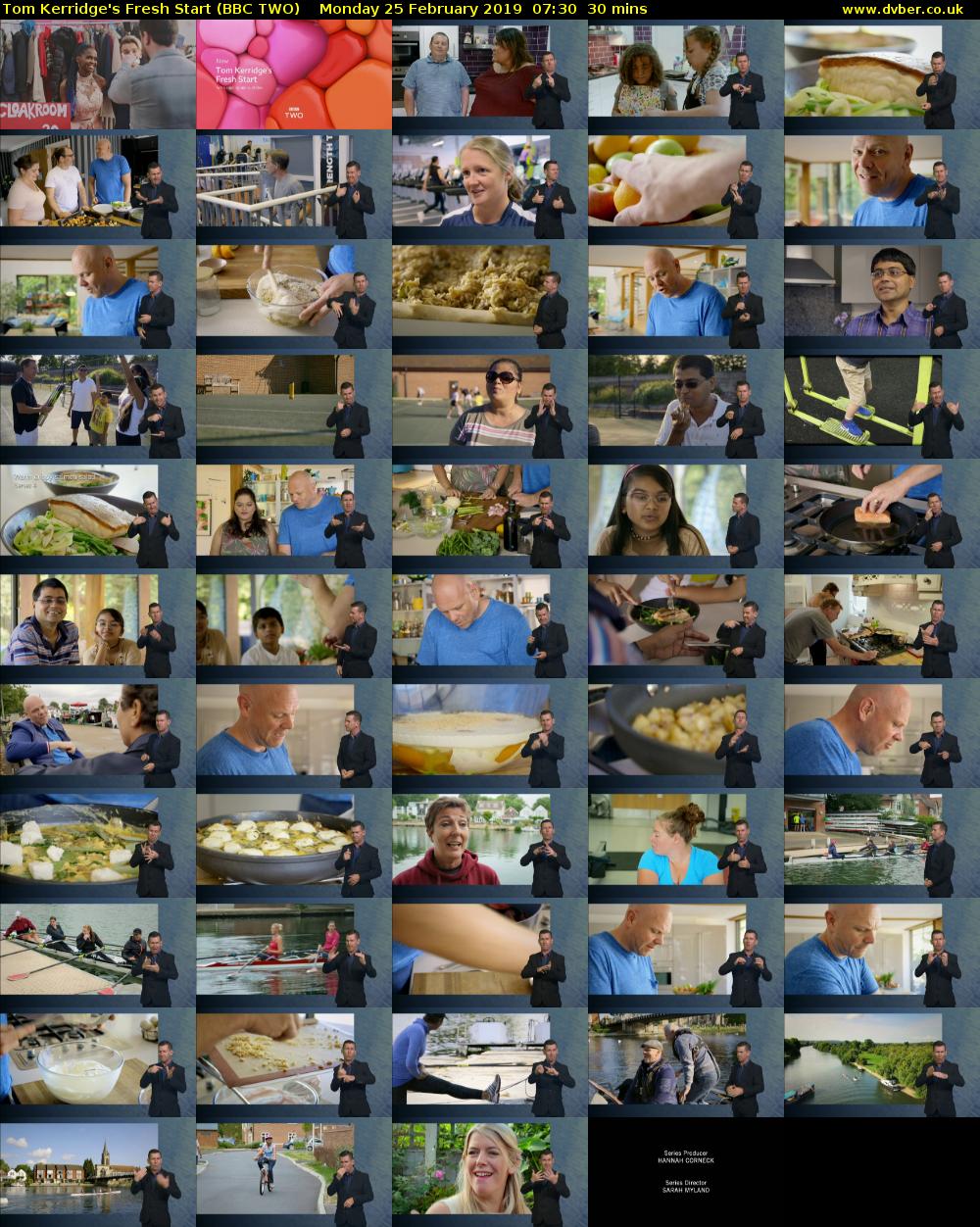 Tom Kerridge's Fresh Start (BBC TWO) Monday 25 February 2019 07:30 - 08:00