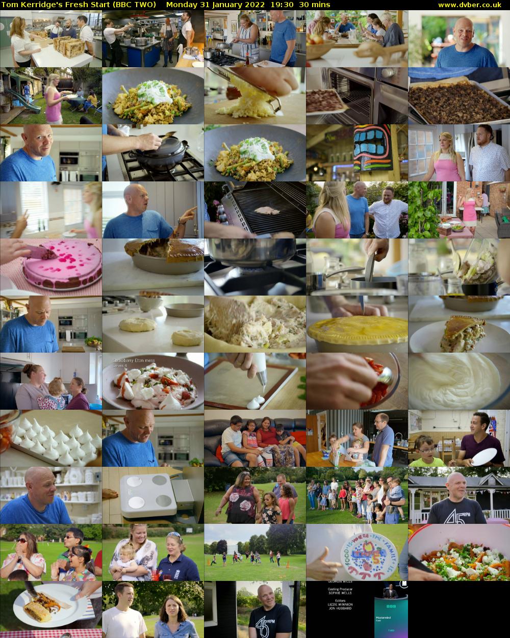 Tom Kerridge's Fresh Start (BBC TWO) Monday 31 January 2022 19:30 - 20:00