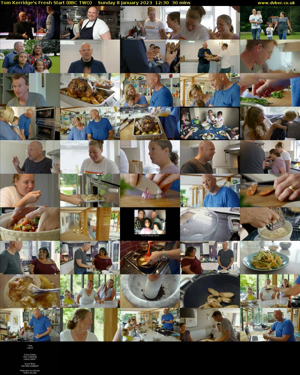 Tom Kerridge's Fresh Start (BBC TWO) Sunday 8 January 2023 12:30 - 13:00