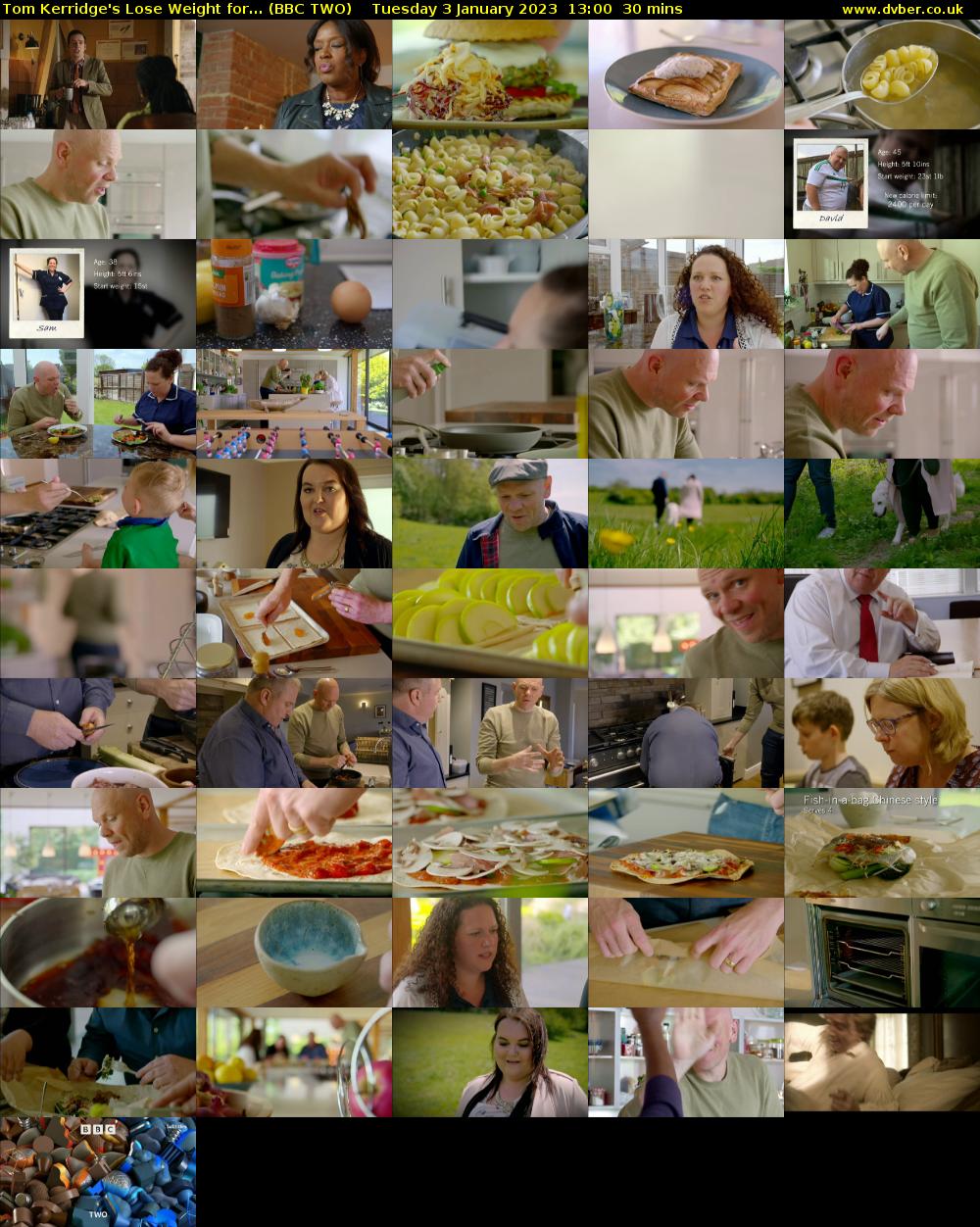 Tom Kerridge's Lose Weight for... (BBC TWO) Tuesday 3 January 2023 13:00 - 13:30