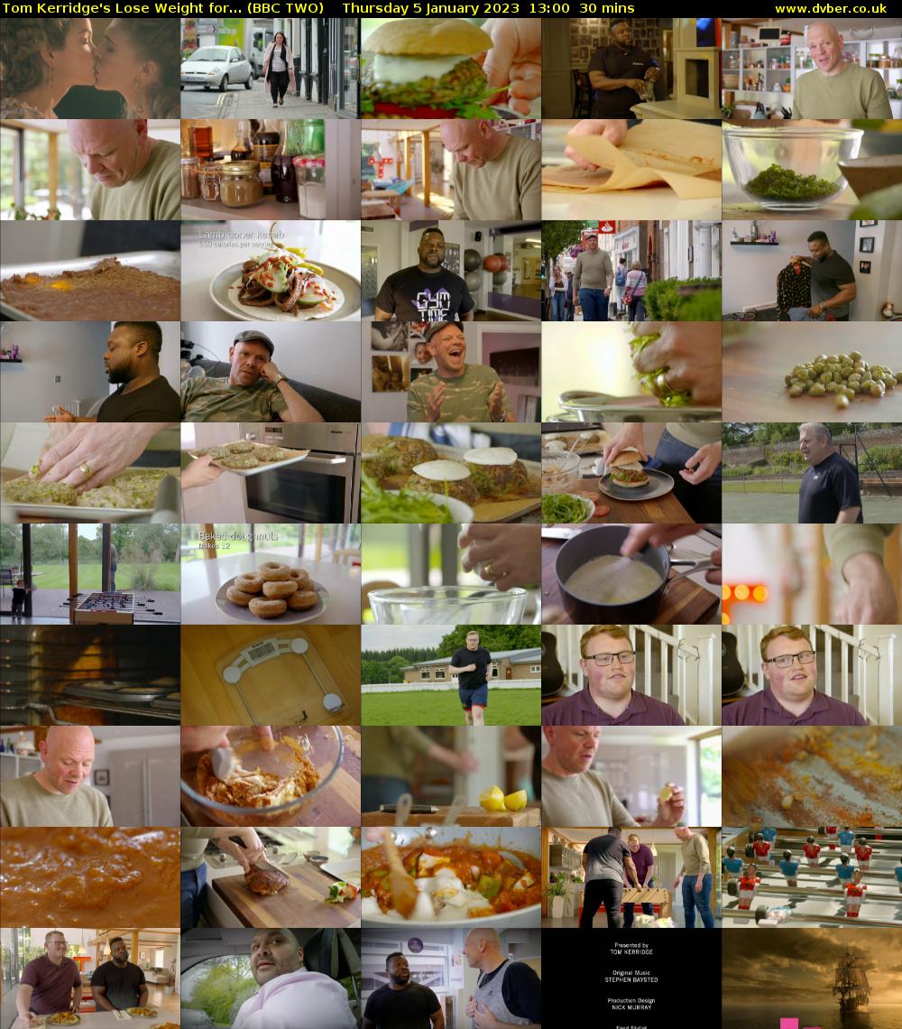 Tom Kerridge's Lose Weight for... (BBC TWO) Thursday 5 January 2023 13:00 - 13:30