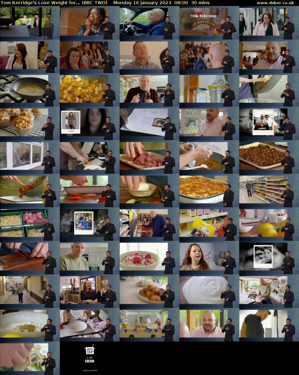 Tom Kerridge's Lose Weight for... (BBC TWO) Monday 16 January 2023 08:00 - 08:30