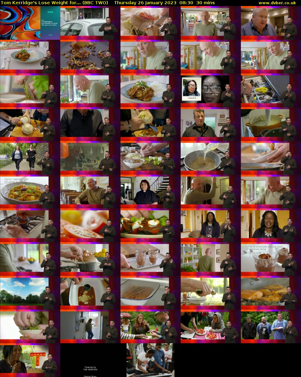 Tom Kerridge's Lose Weight for... (BBC TWO) Thursday 26 January 2023 08:30 - 09:00