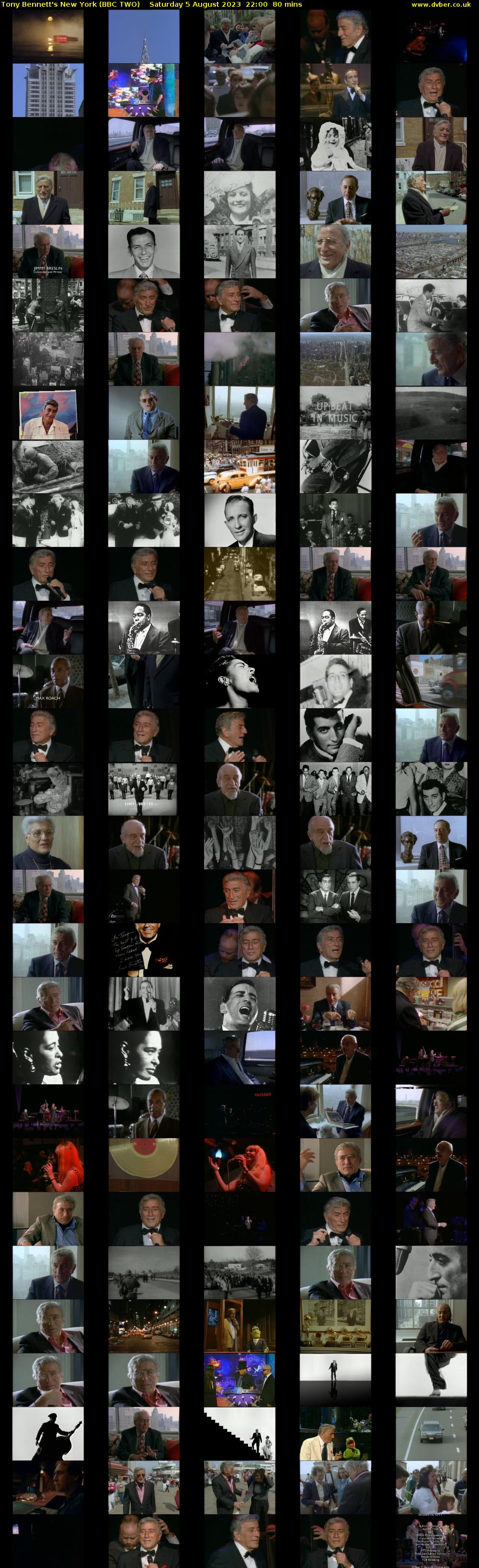 Tony Bennett's New York (BBC TWO) Saturday 5 August 2023 22:00 - 23:20