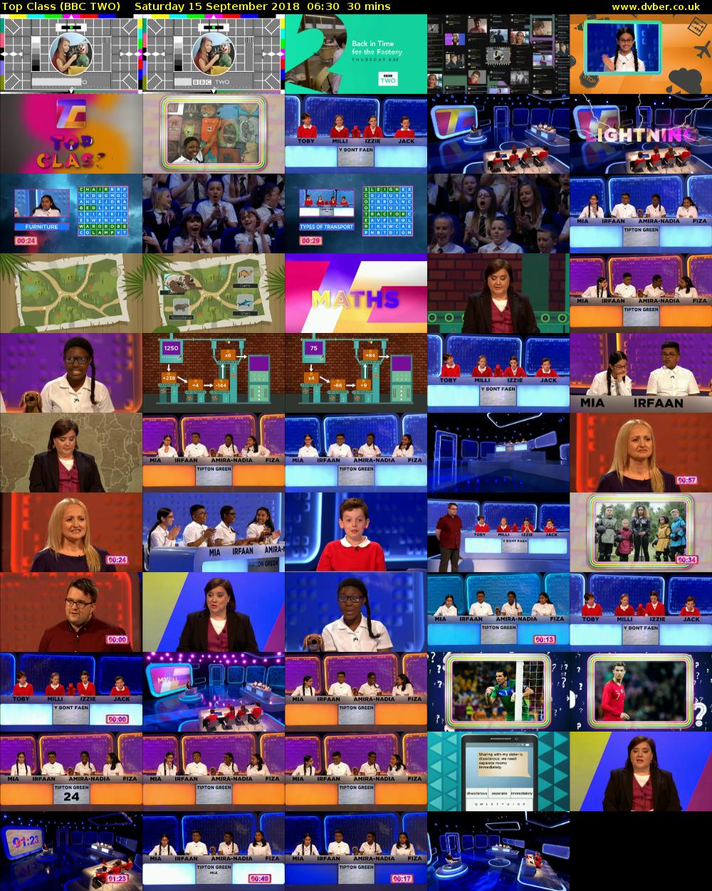 Top Class (BBC TWO) Saturday 15 September 2018 06:30 - 07:00