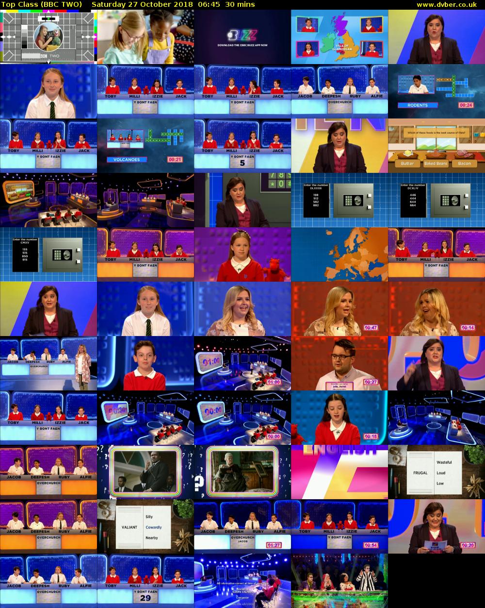 Top Class (BBC TWO) Saturday 27 October 2018 06:45 - 07:15