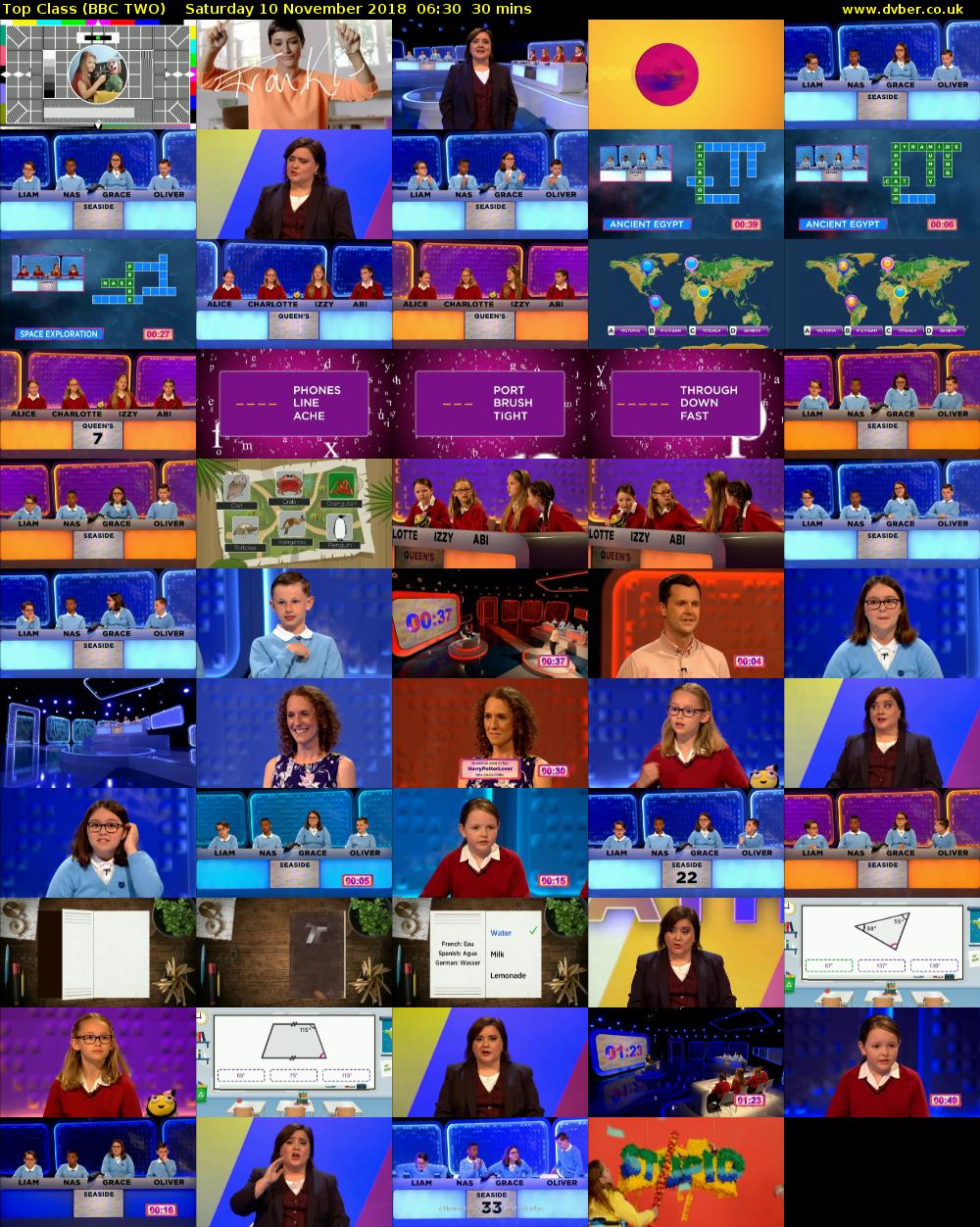 Top Class (BBC TWO) Saturday 10 November 2018 06:30 - 07:00