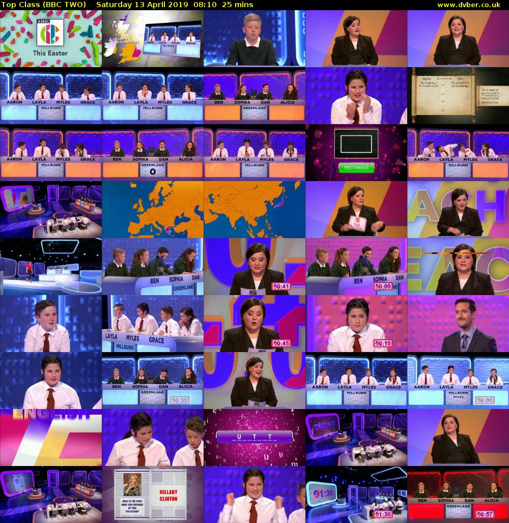 Top Class (BBC TWO) Saturday 13 April 2019 08:10 - 08:35