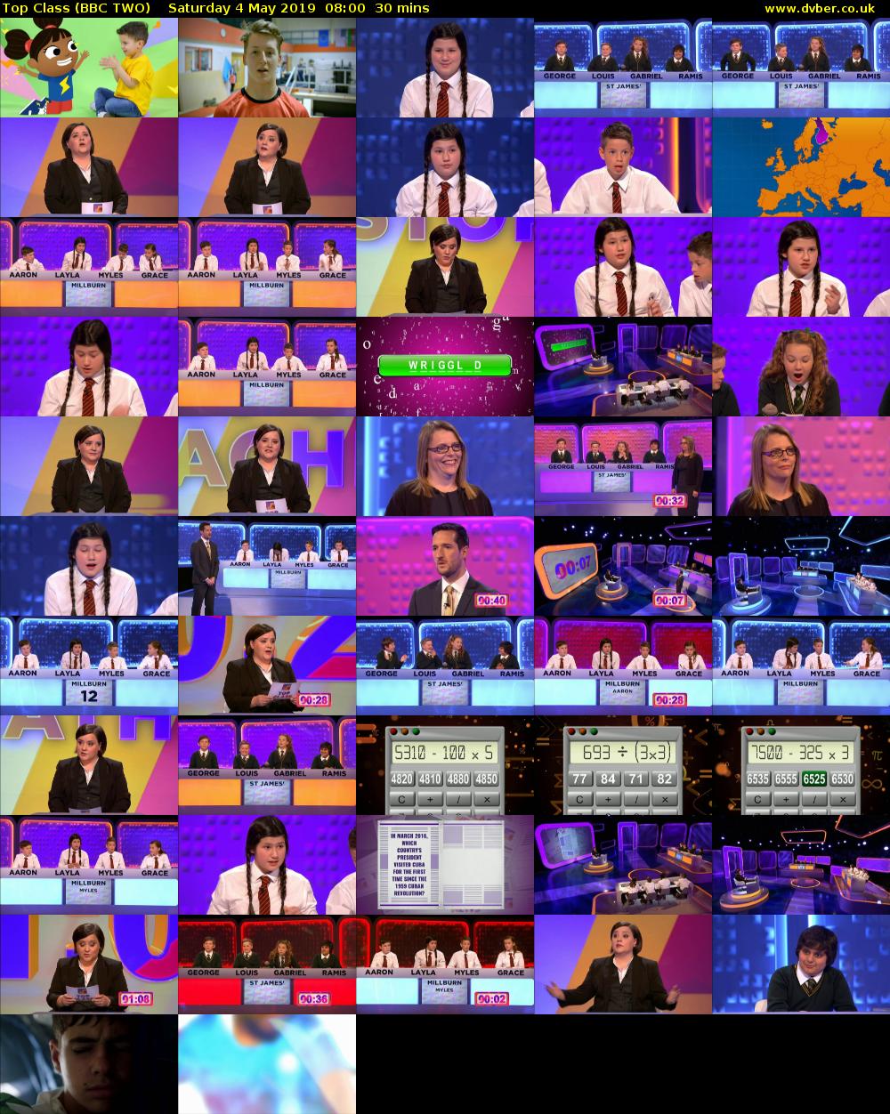 Top Class (BBC TWO) Saturday 4 May 2019 08:00 - 08:30