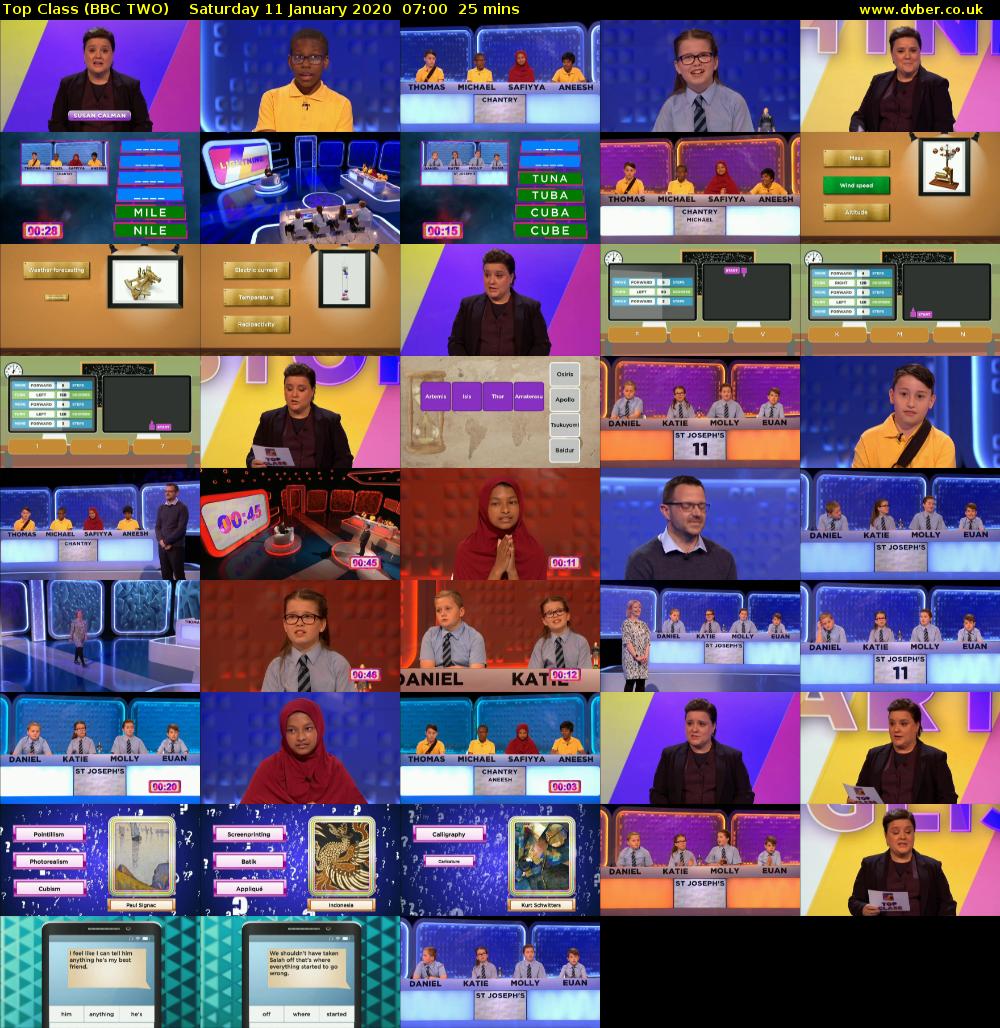 Top Class (BBC TWO) Saturday 11 January 2020 07:00 - 07:25