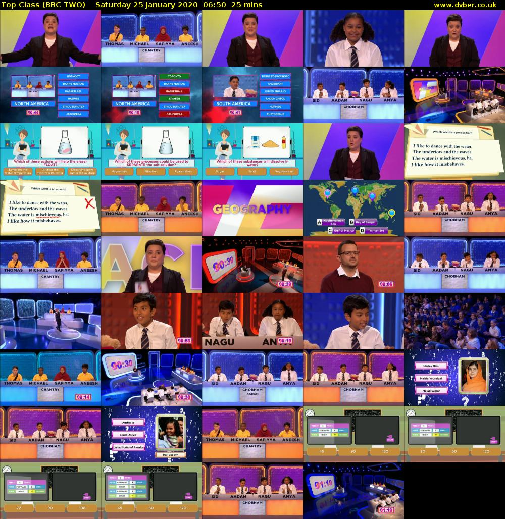 Top Class (BBC TWO) Saturday 25 January 2020 06:50 - 07:15