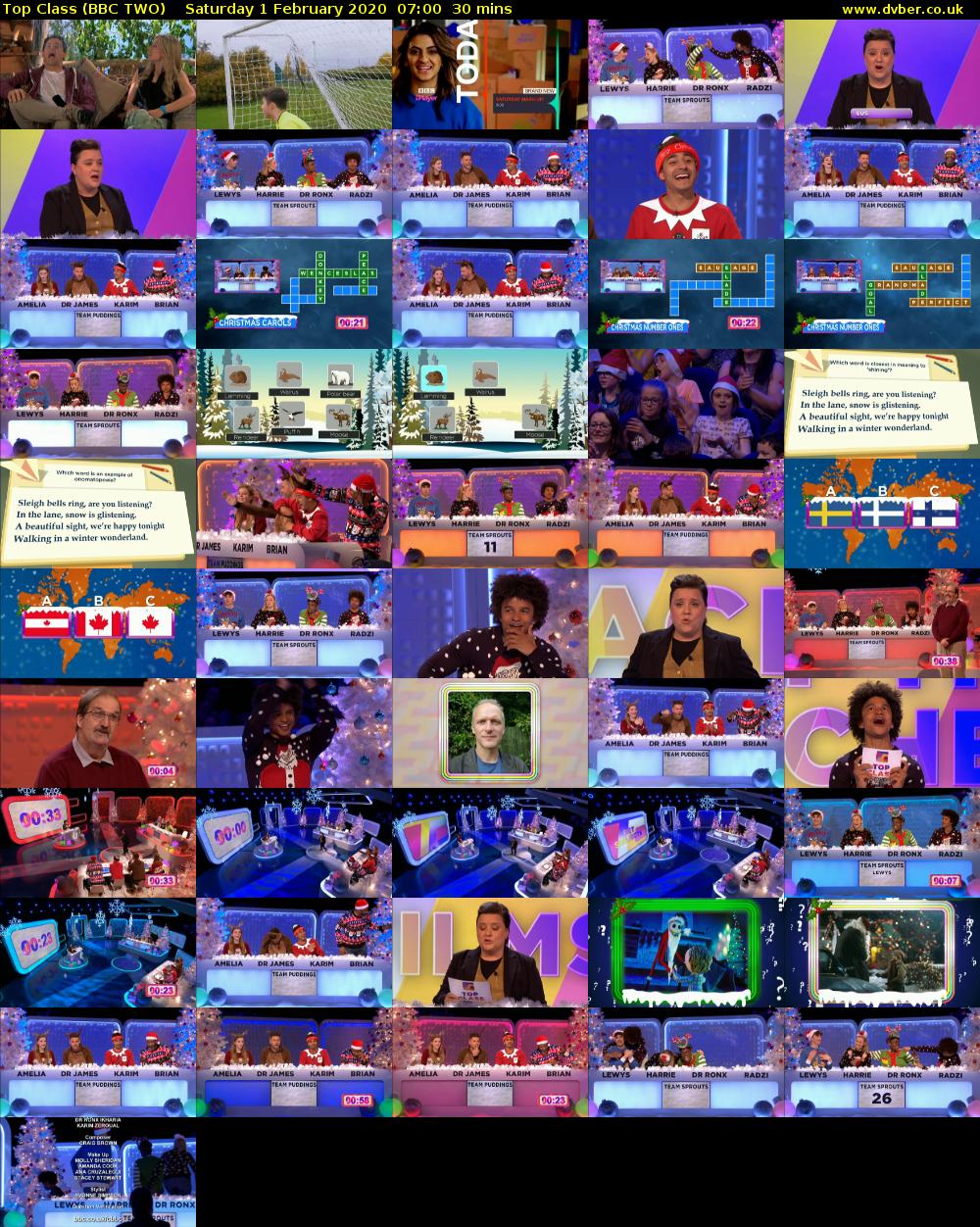 Top Class (BBC TWO) Saturday 1 February 2020 07:00 - 07:30