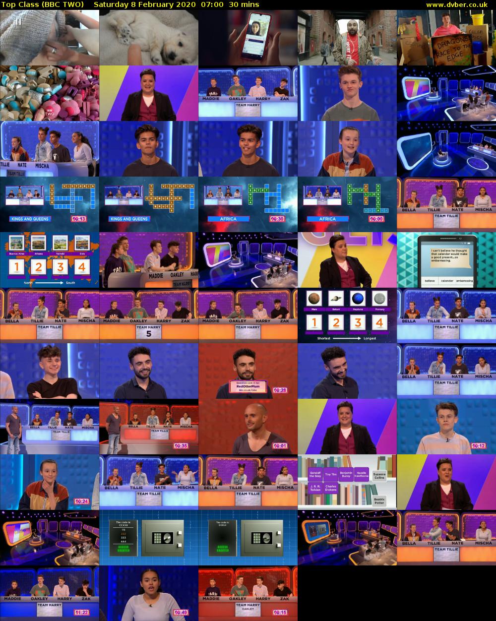 Top Class (BBC TWO) Saturday 8 February 2020 07:00 - 07:30