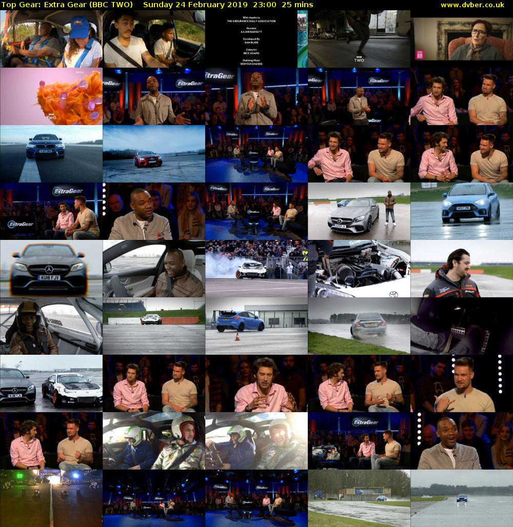 Top Gear: Extra Gear (BBC TWO) Sunday 24 February 2019 23:00 - 23:25