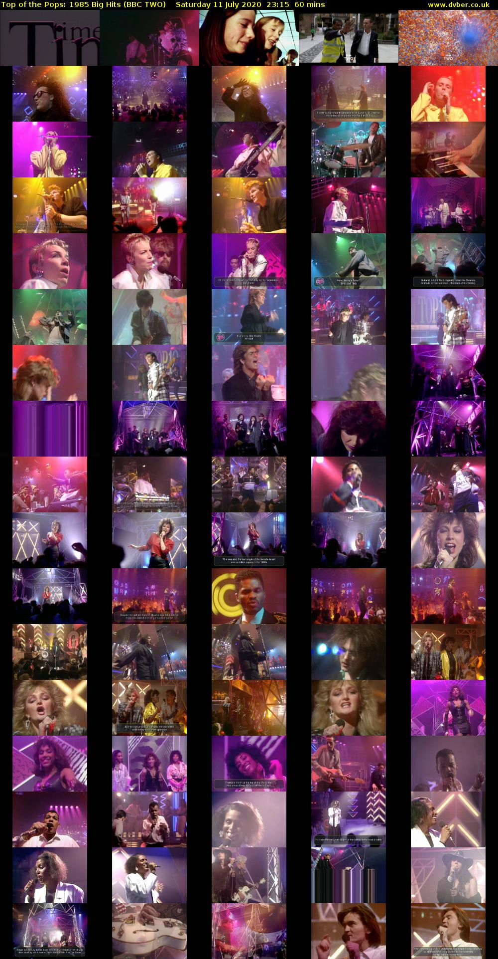 Top of the Pops: 1985 Big Hits (BBC TWO) Saturday 11 July 2020 23:15 - 00:15