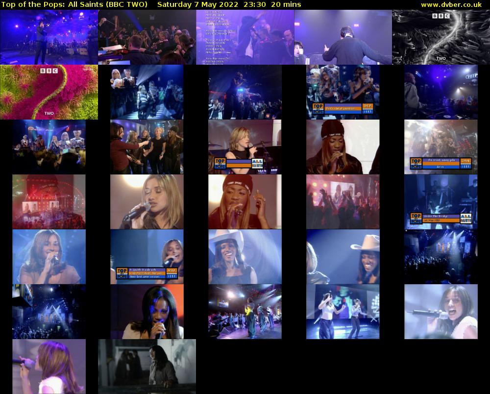Top of the Pops: All Saints (BBC TWO) Saturday 7 May 2022 23:30 - 23:50