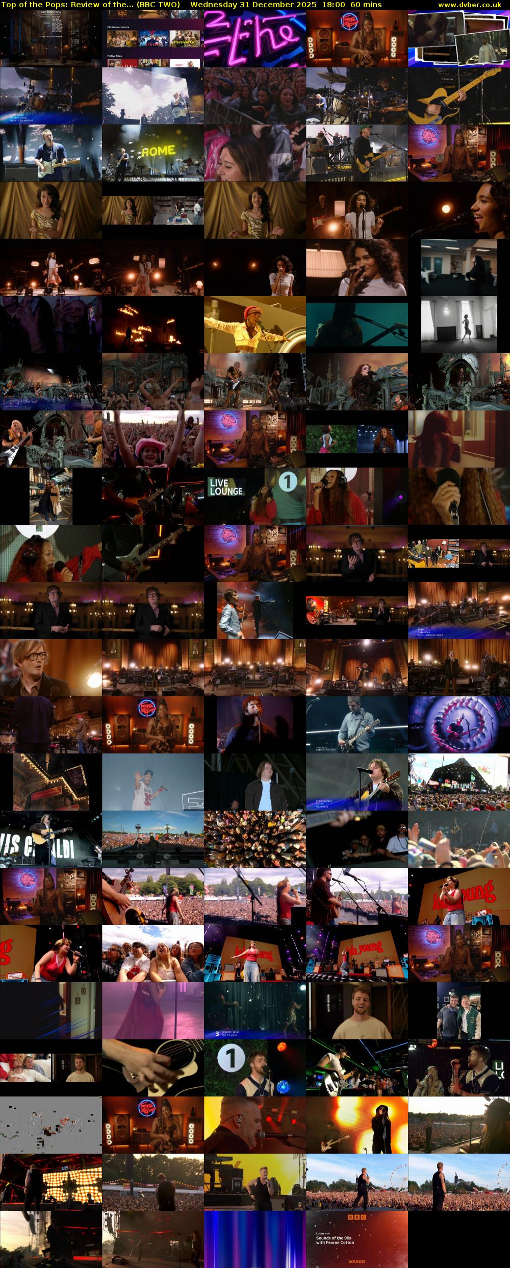 Top of the Pops: Review of the... (BBC TWO) Wednesday 31 December 2025 18:00 - 19:00