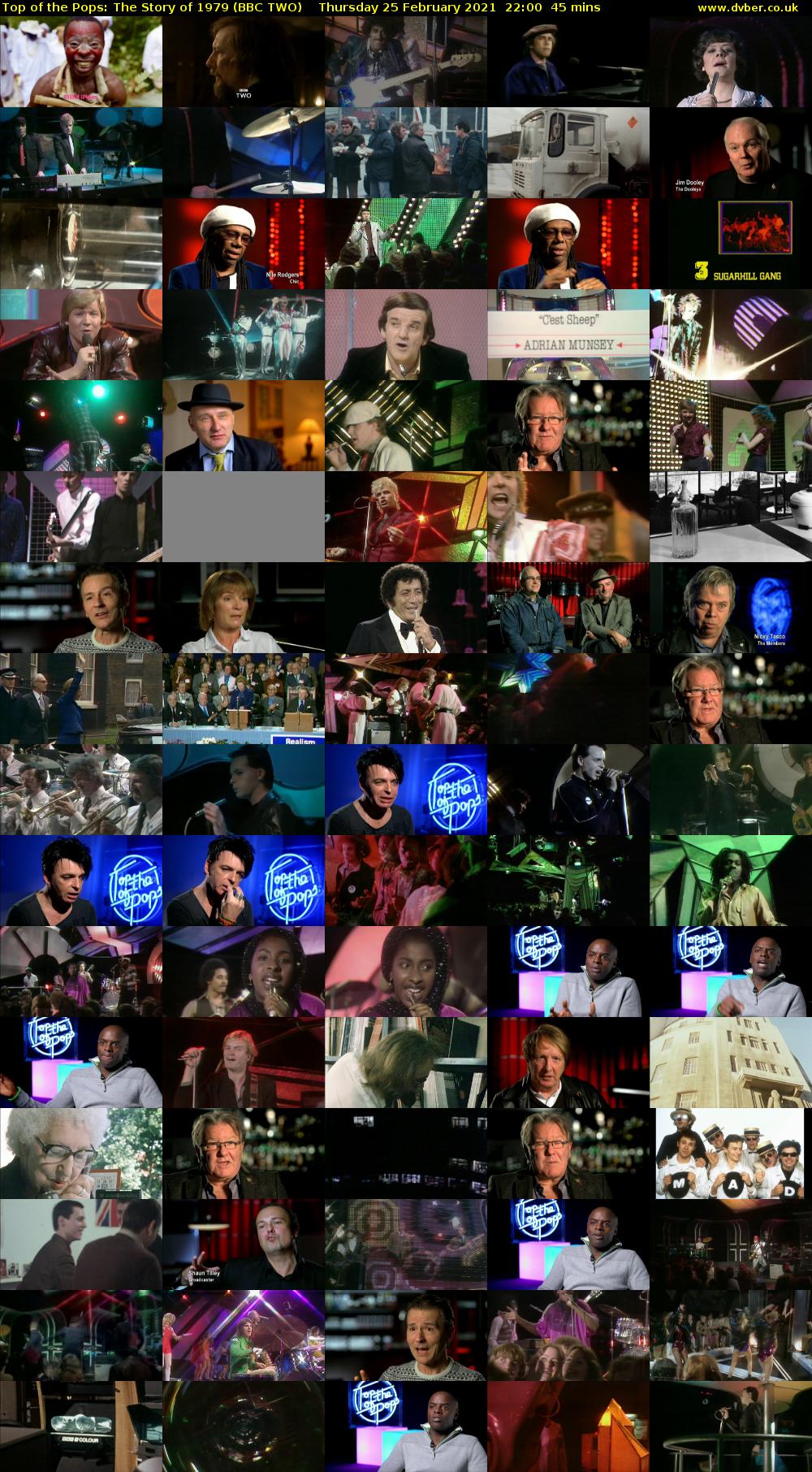 Top of the Pops: The Story of 1979 (BBC TWO) Thursday 25 February 2021 22:00 - 22:45