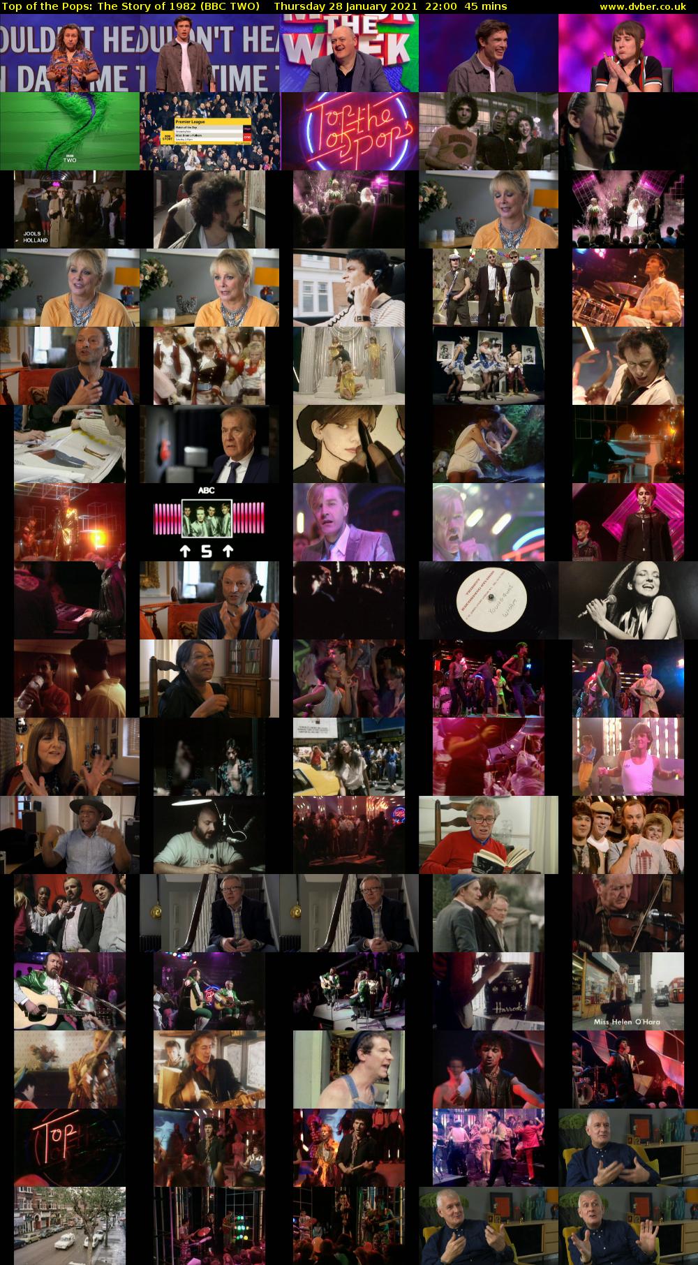 Top of the Pops: The Story of 1982 (BBC TWO) Thursday 28 January 2021 22:00 - 22:45