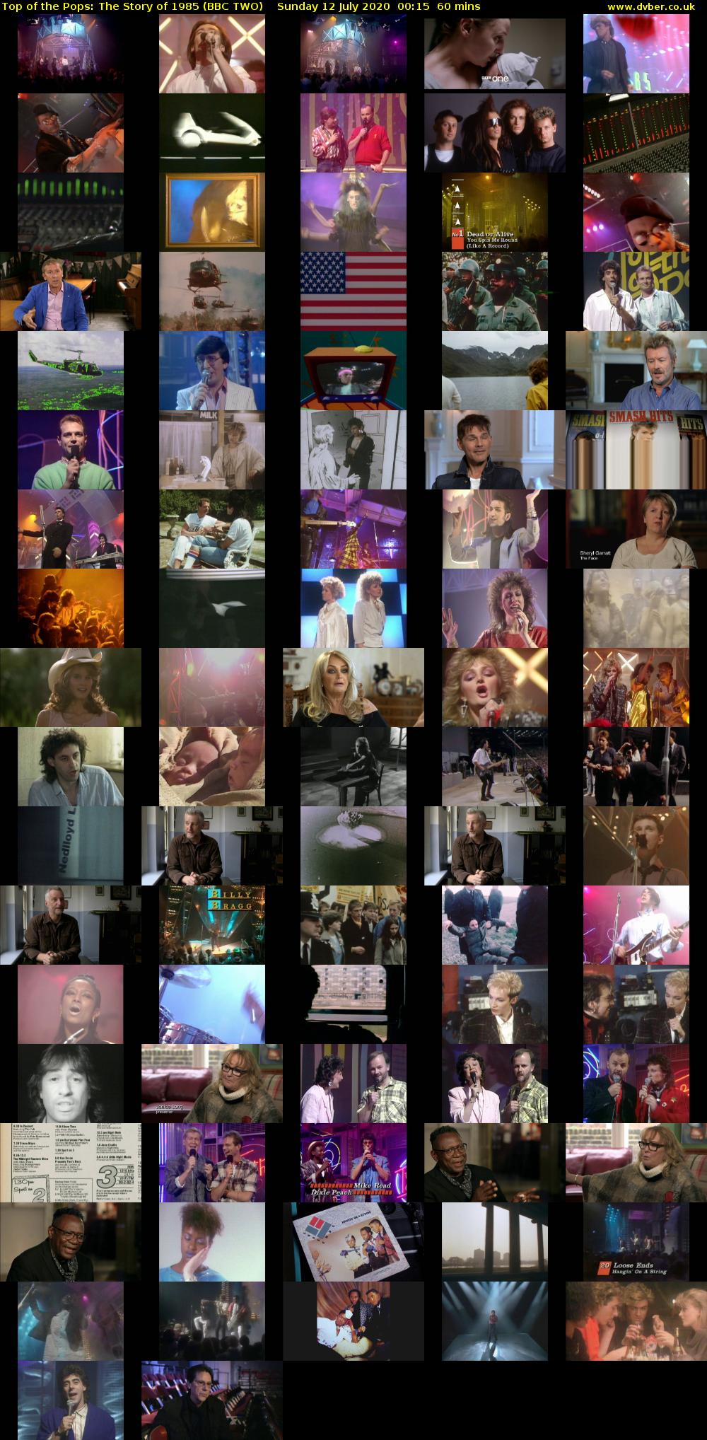 Top of the Pops: The Story of 1985 (BBC TWO) Sunday 12 July 2020 00:15 - 01:15