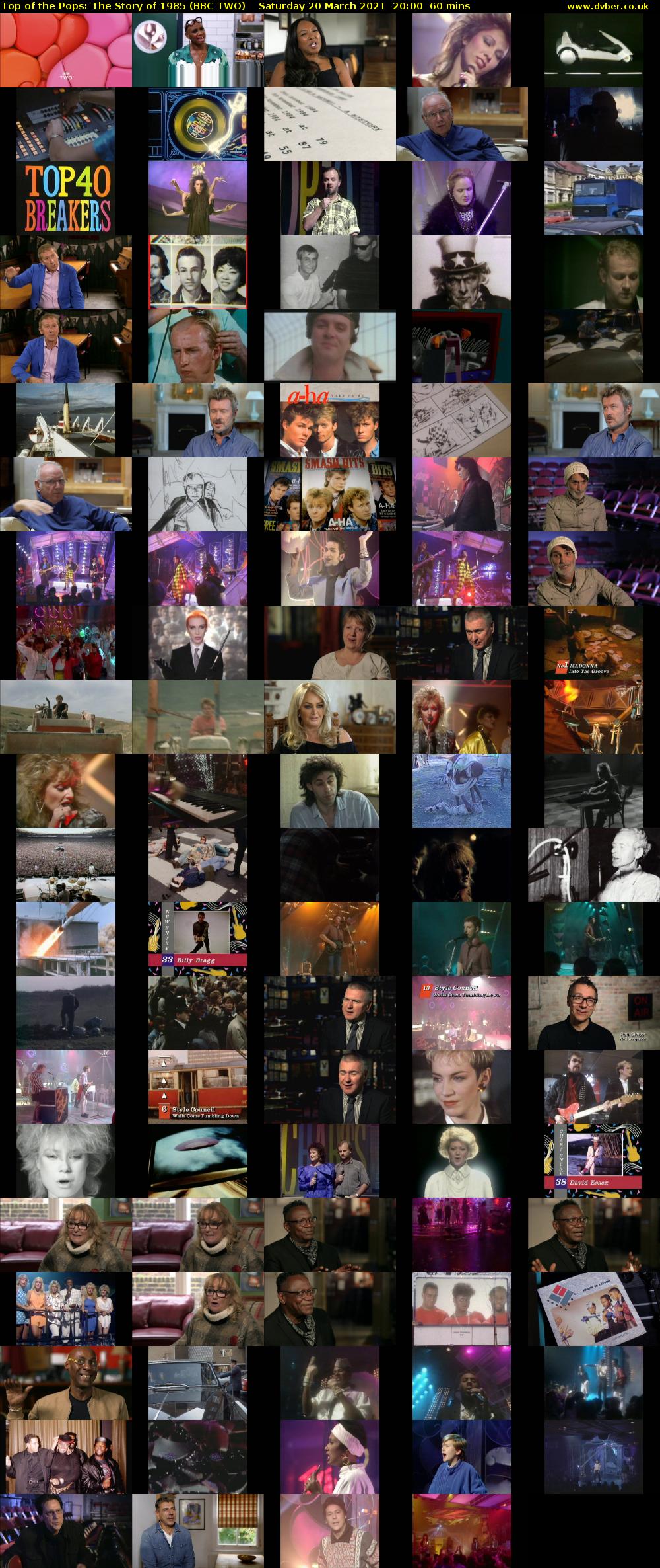 Top of the Pops: The Story of 1985 (BBC TWO) Saturday 20 March 2021 20:00 - 21:00