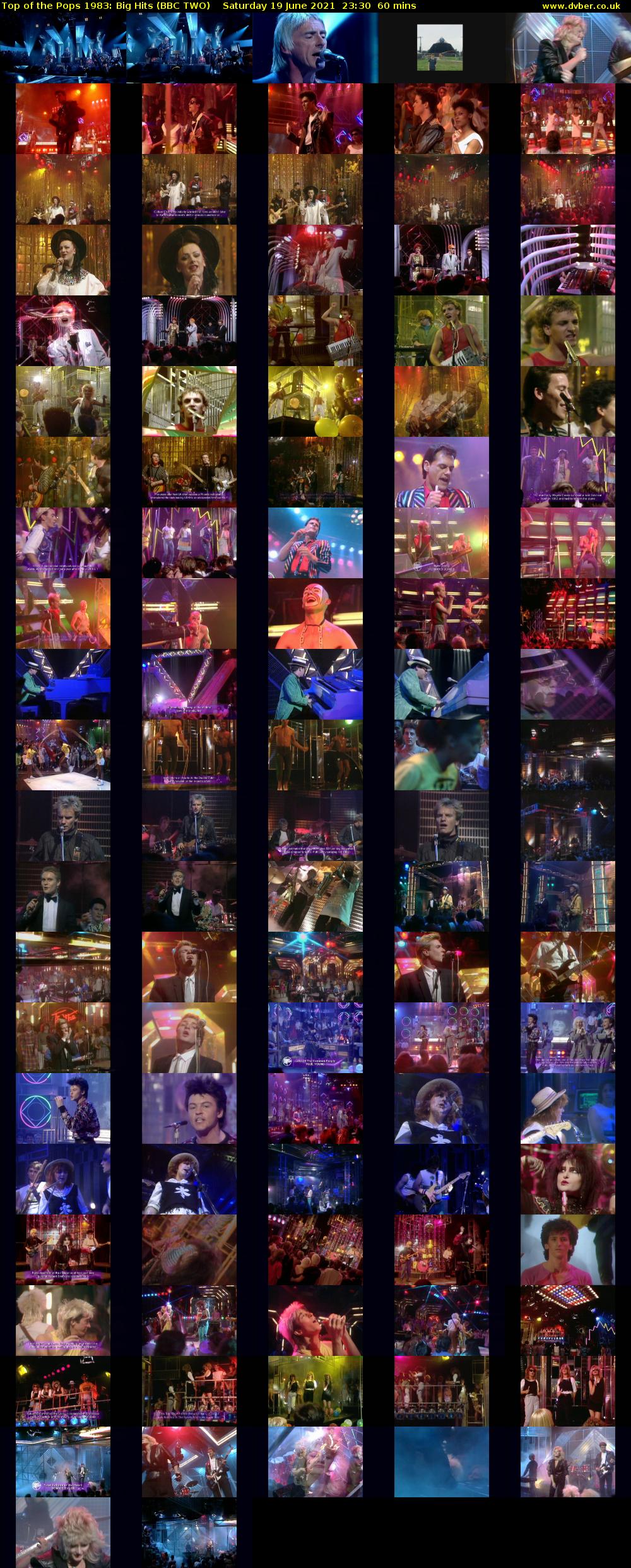 Top of the Pops 1983: Big Hits (BBC TWO) Saturday 19 June 2021 23:30 - 00:30