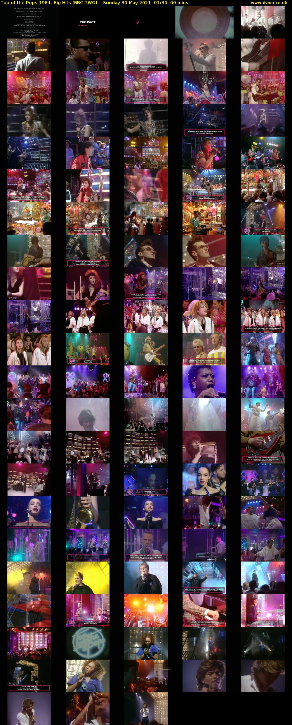 Top of the Pops 1984: Big Hits (BBC TWO) Sunday 30 May 2021 01:30 - 02:30