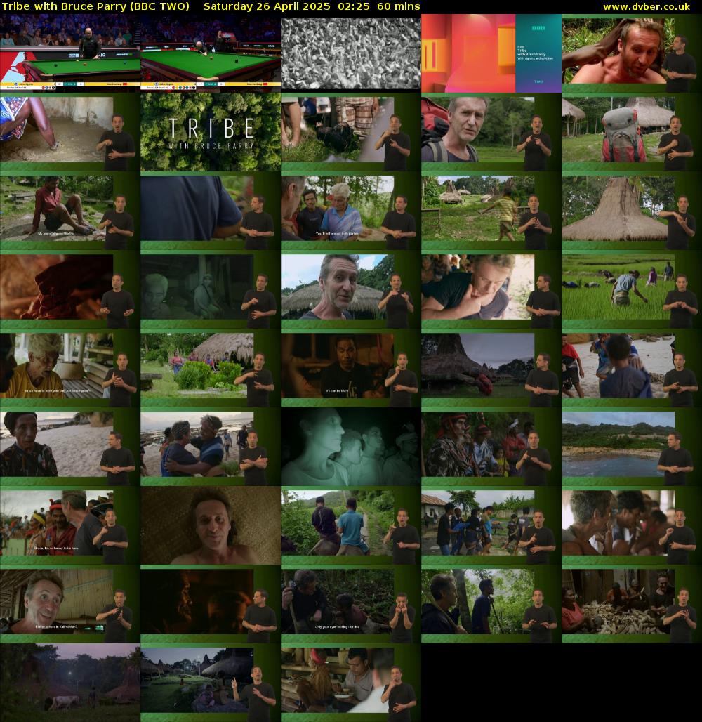 Tribe with Bruce Parry (BBC TWO) Saturday 26 April 2025 02:25 - 03:25