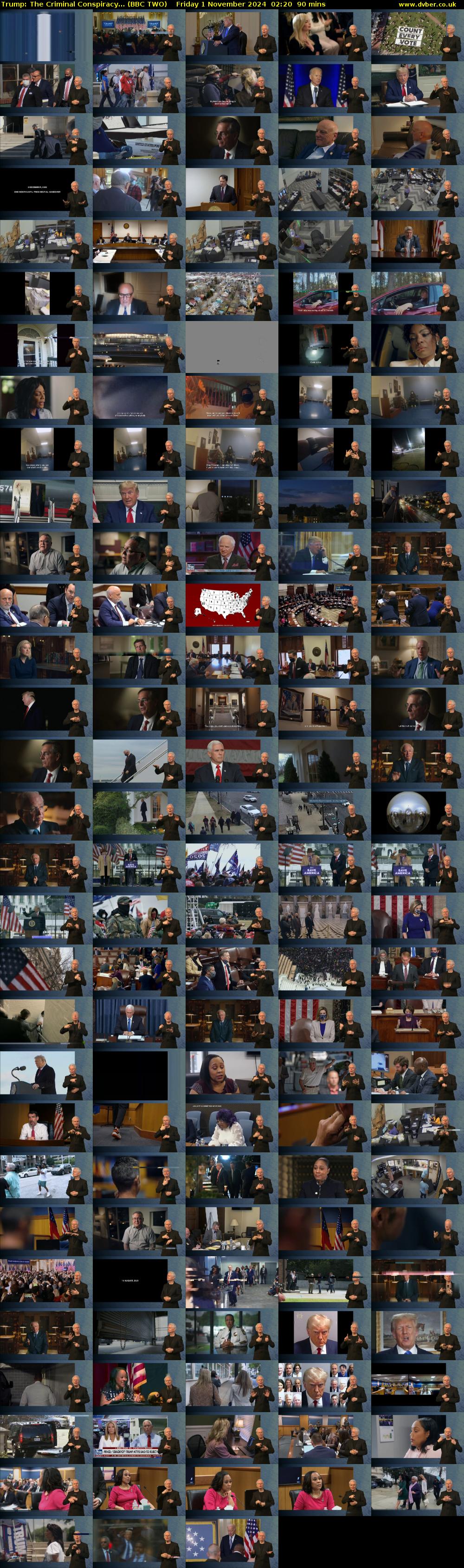 Trump: The Criminal Conspiracy... (BBC TWO) Friday 1 November 2024 02:20 - 03:50