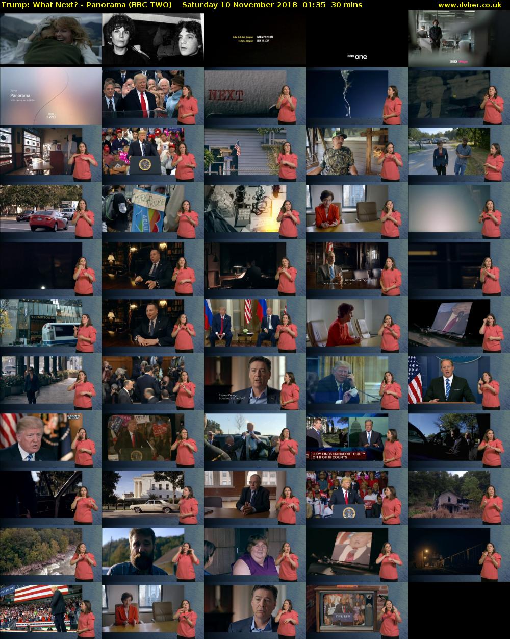 Trump: What Next? - Panorama (BBC TWO) Saturday 10 November 2018 01:35 - 02:05