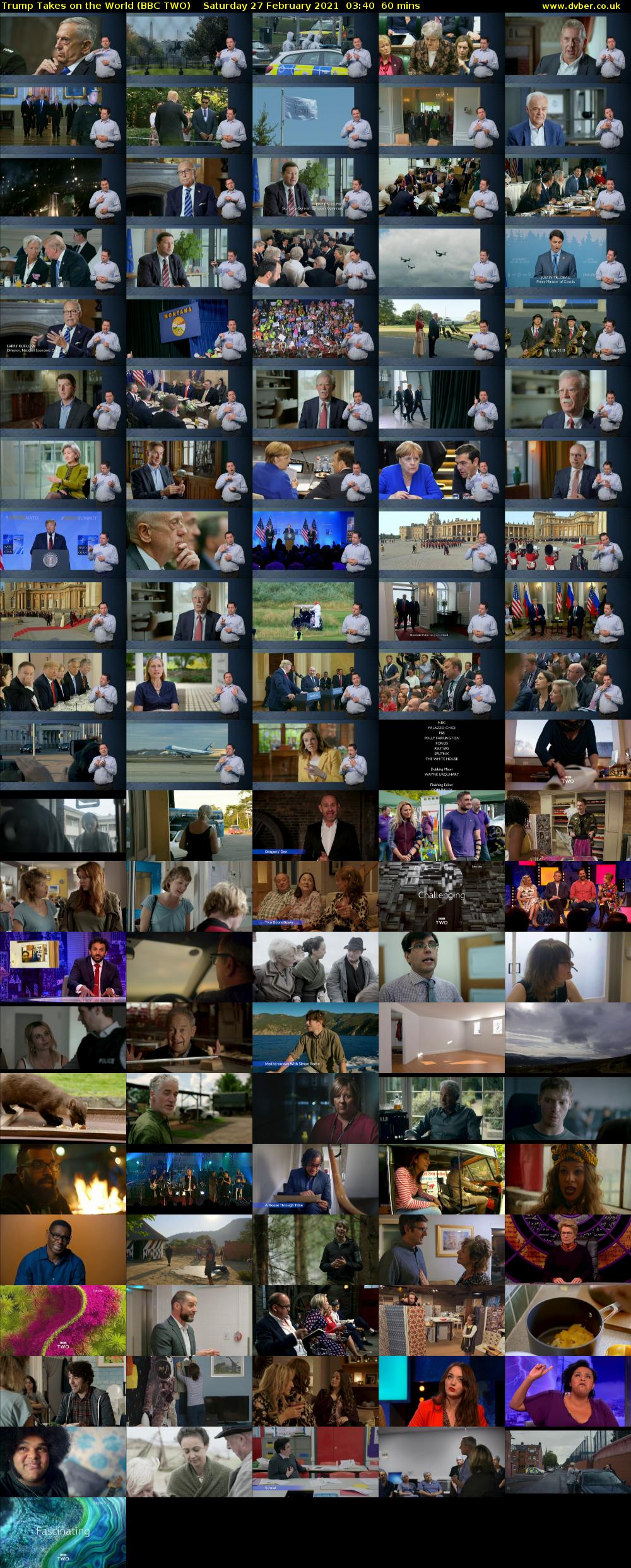 Trump Takes on the World (BBC TWO) Saturday 27 February 2021 03:40 - 04:40