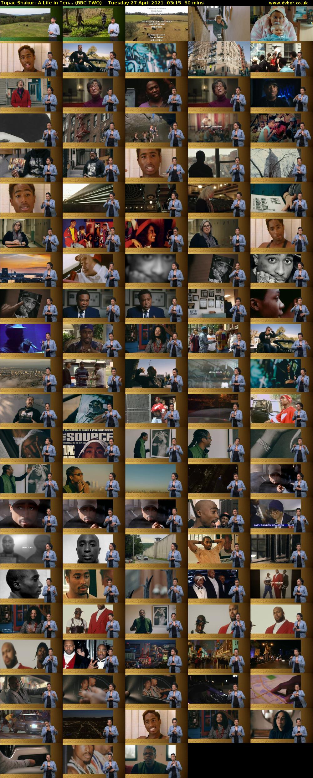 Tupac Shakur: A Life in Ten... (BBC TWO) Tuesday 27 April 2021 03:15 - 04:15