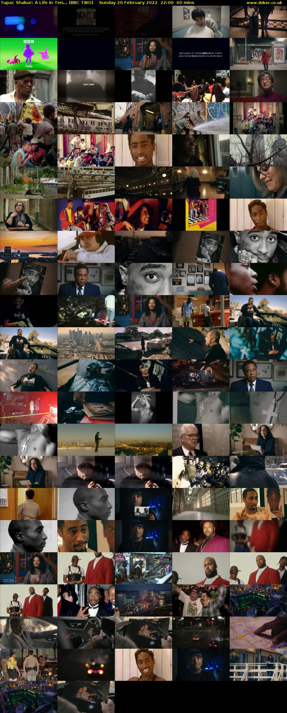 Tupac Shakur: A Life in Ten... (BBC TWO) Sunday 20 February 2022 22:00 - 23:00