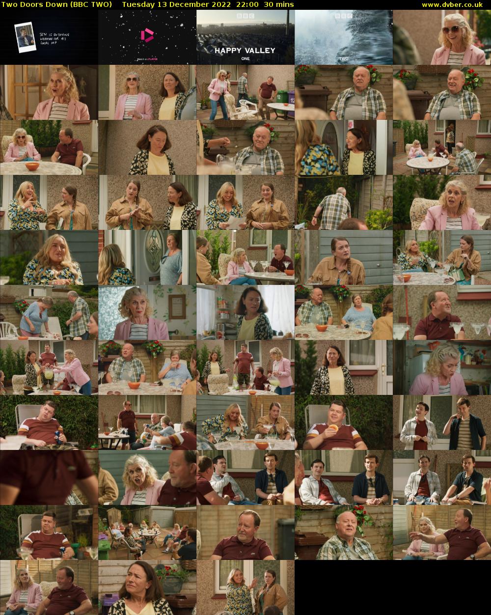 Two Doors Down (BBC TWO) Tuesday 13 December 2022 22:00 - 22:30