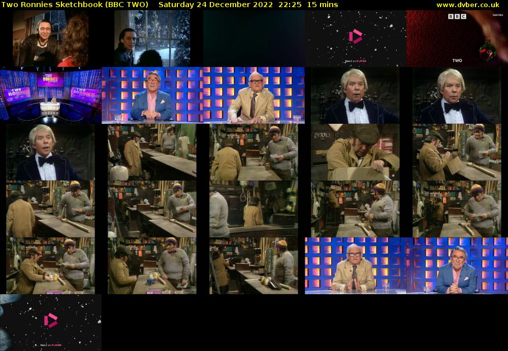 Two Ronnies Sketchbook (BBC TWO) Saturday 24 December 2022 22:25 - 22:40