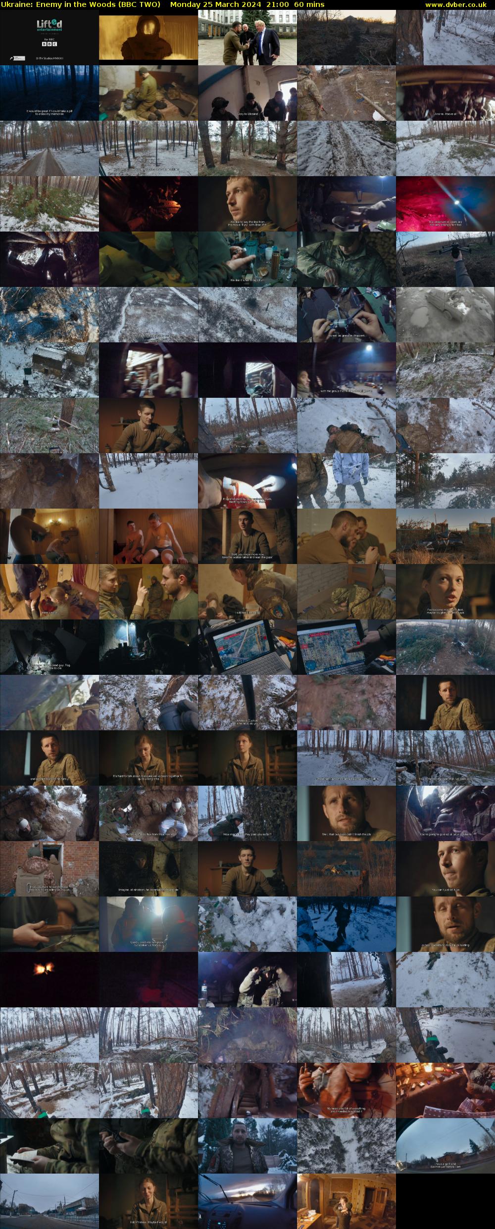 Ukraine: Enemy in the Woods (BBC TWO) Monday 25 March 2024 21:00 - 22:00