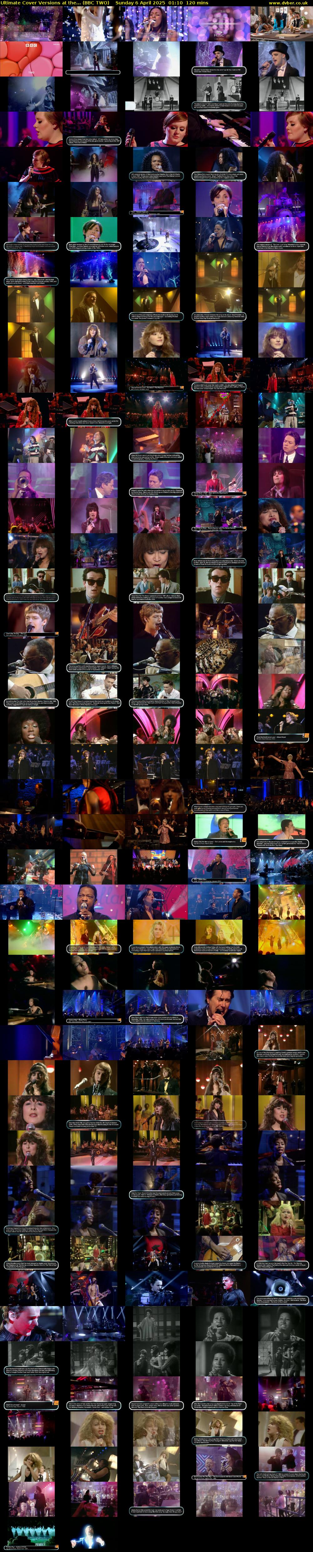 Ultimate Cover Versions at the... (BBC TWO) Sunday 6 April 2025 01:10 - 03:10