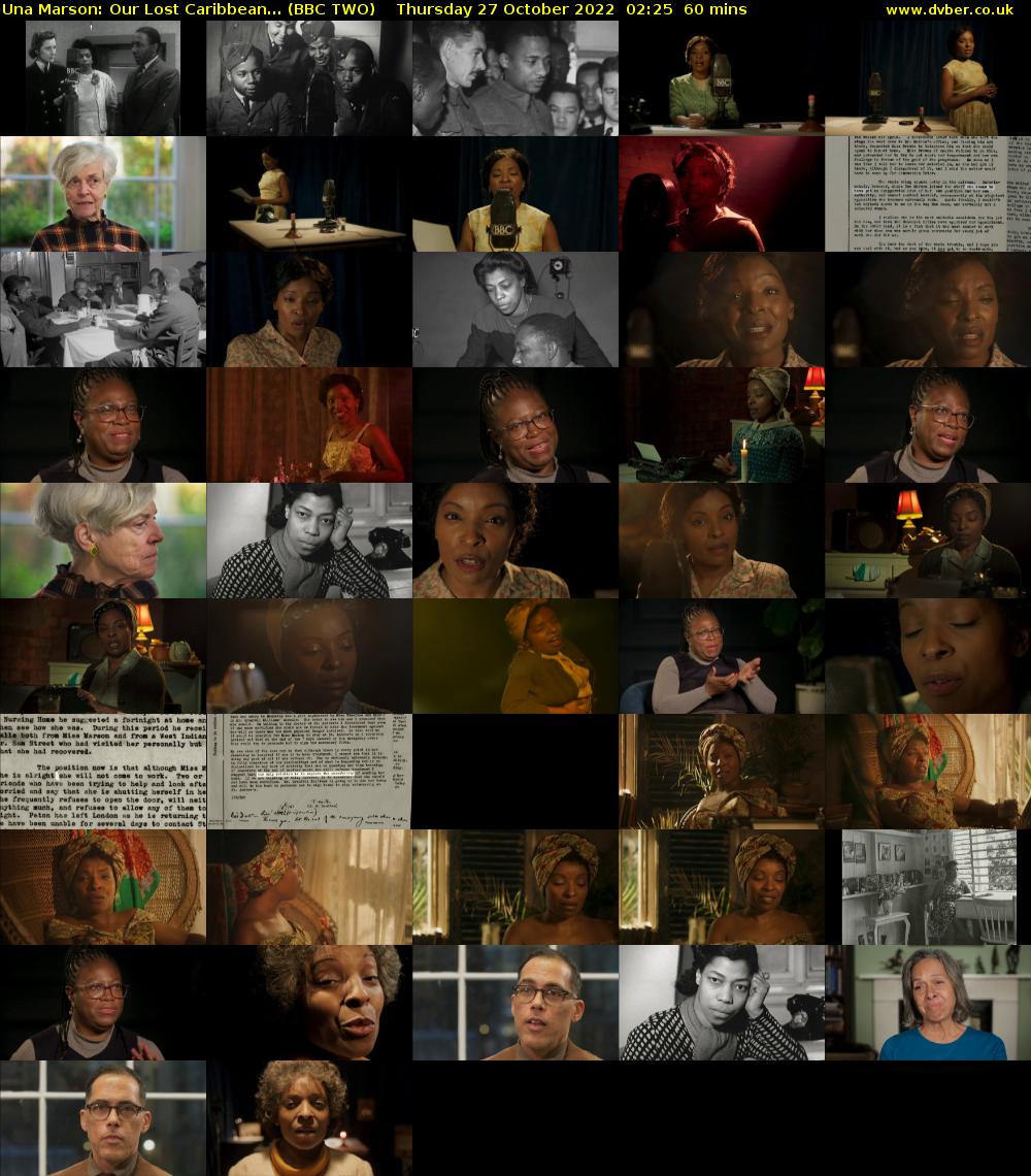 Una Marson: Our Lost Caribbean... (BBC TWO) Thursday 27 October 2022 02:25 - 03:25