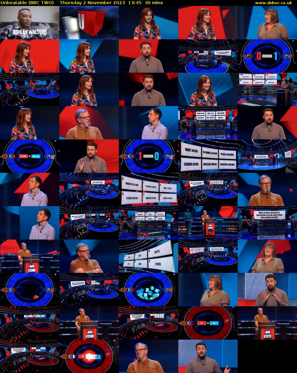 Unbeatable (BBC TWO) Thursday 2 November 2023 13:45 - 14:15