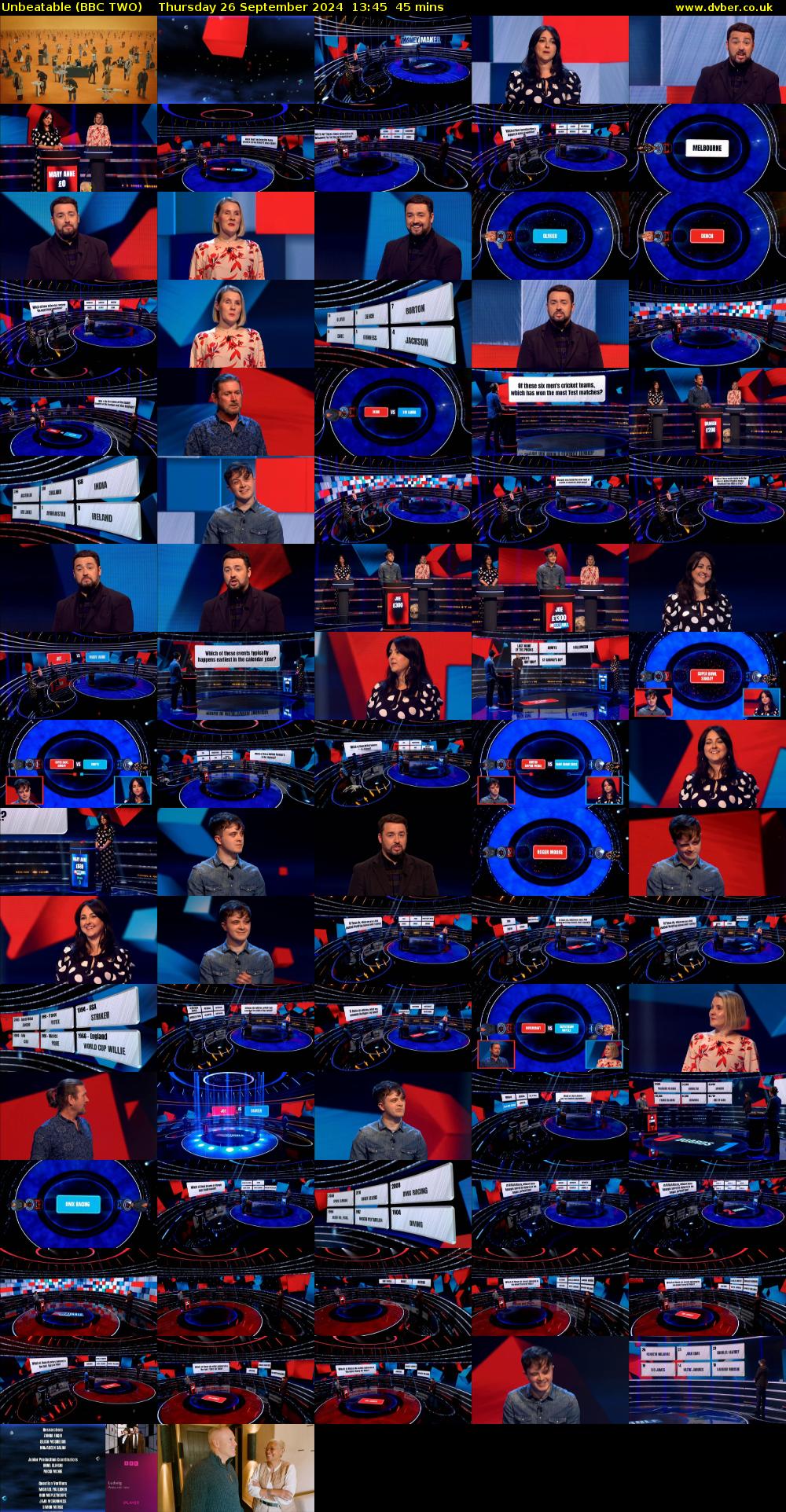 Unbeatable (BBC TWO) Thursday 26 September 2024 13:45 - 14:30